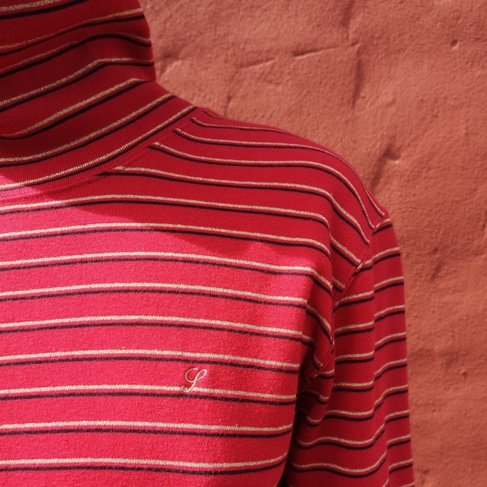 supreme FW16 gold strip turtleneck sweater